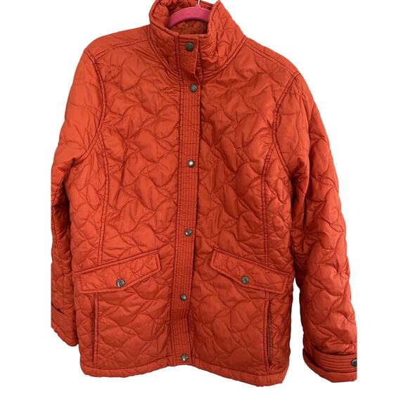 Lands End Womens XL Quilted Red Puffer Jacket Lightweight Packable Preppy - Picture 2 of 5